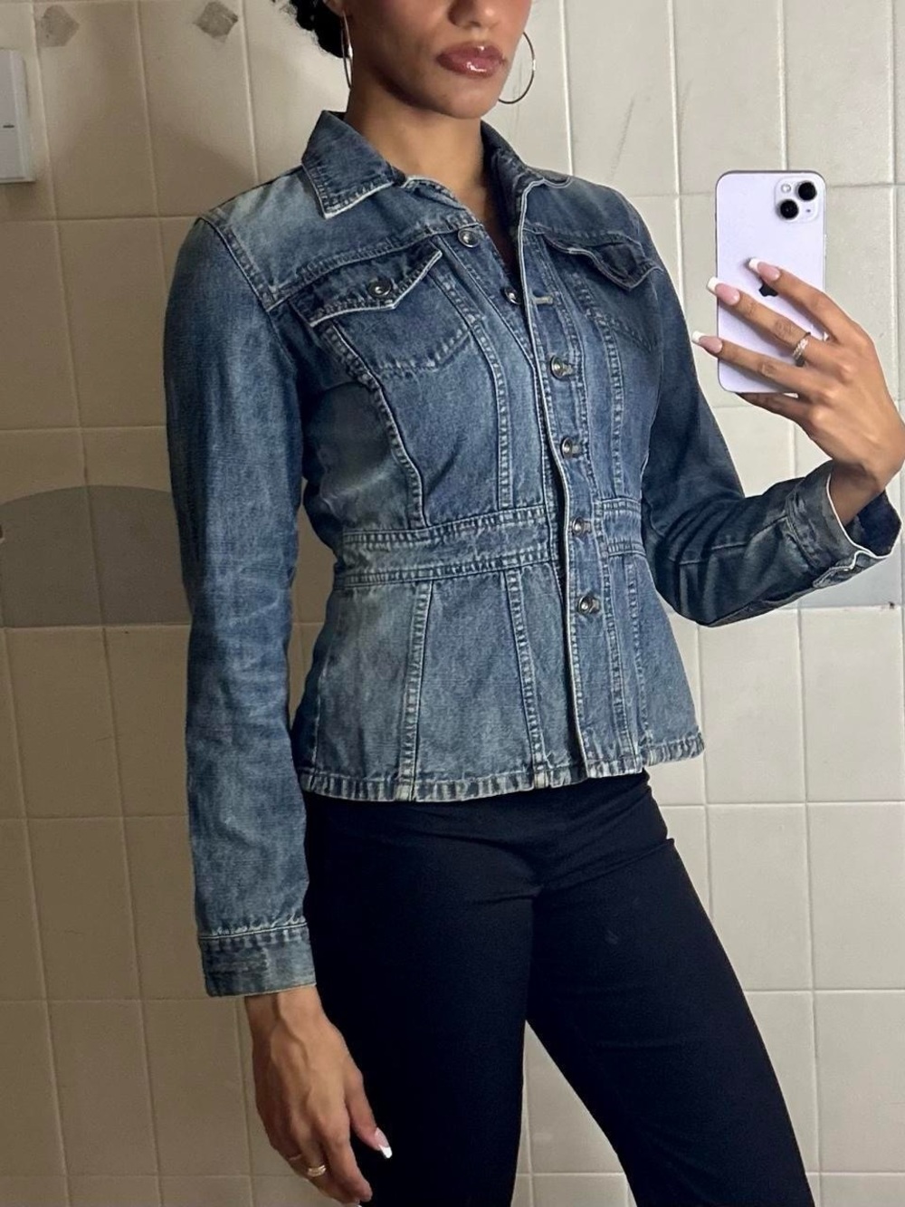 Vintage DKNY Jeans Cinched Denim Jacket